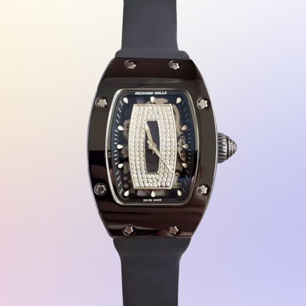 Richard Mille RM07-01 Around 31 45mm Ladies RM07-01-006 Black With Diamonds Dial Black - LITELUX