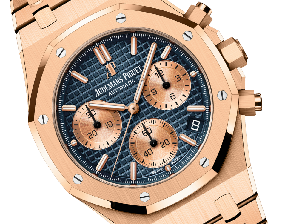 ROYAL OAK Pink Gold Blue Dial CHRONOGRAPH 41mm - LITELUX
