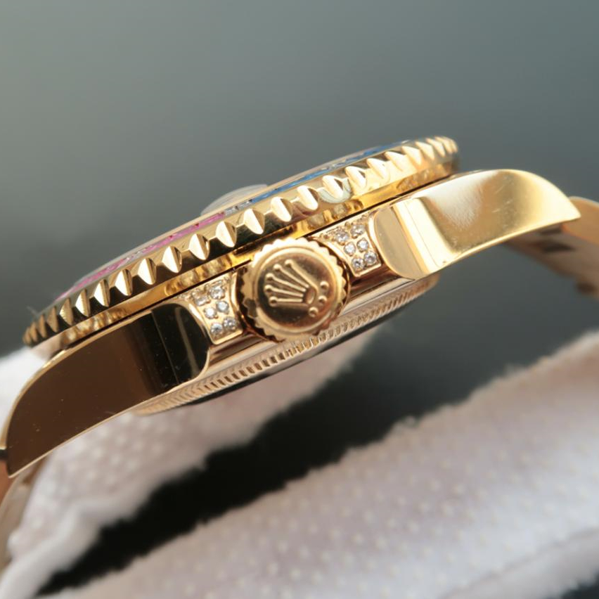 Rolex SUBMARINER GOLDEN BLUE / RED DIAMOND BLACK DIAL 40MM - LITELUX