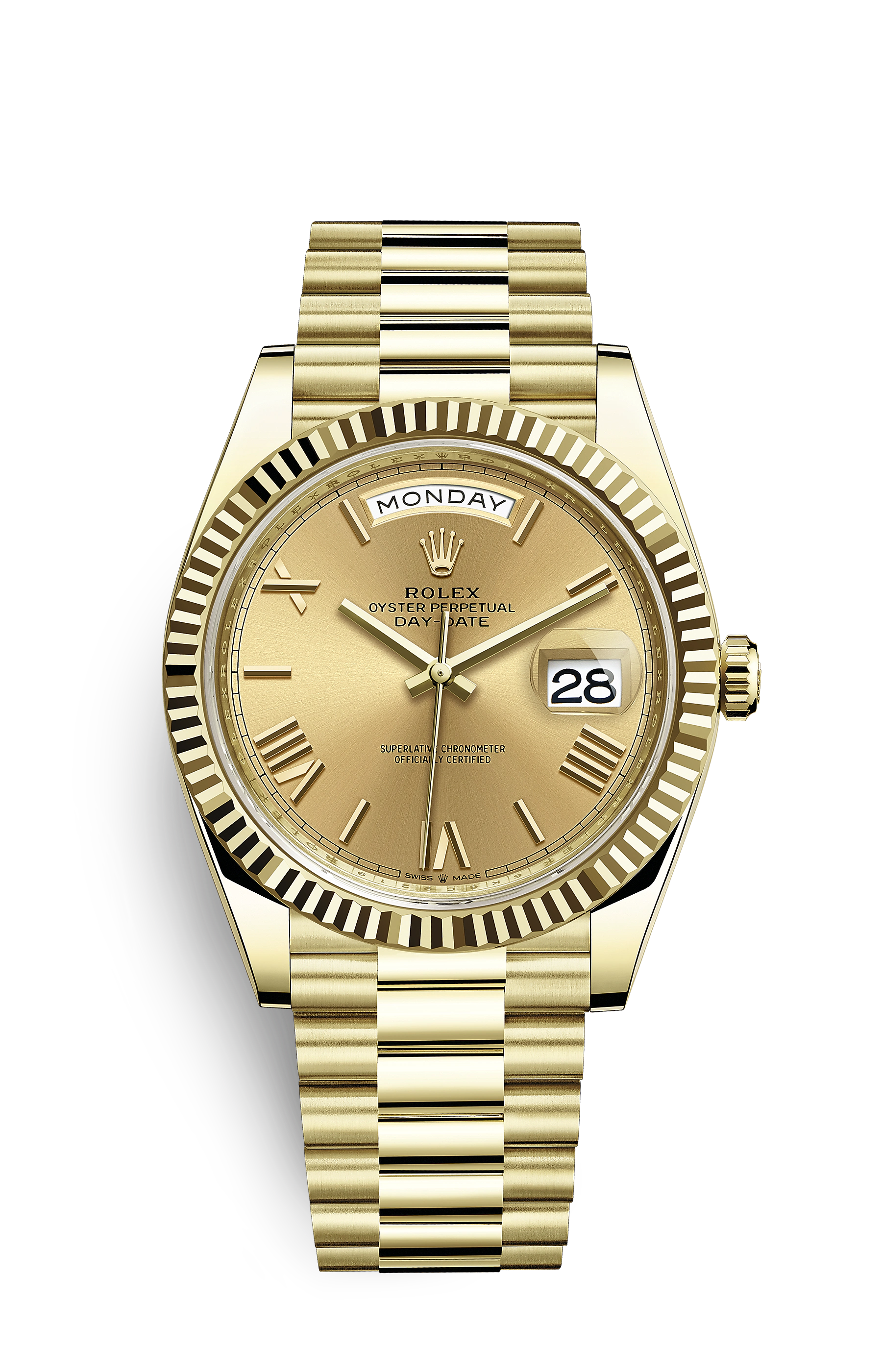 Rolex Day-Date Oyster 40 mm Yellow Gold Green Dial 228238 - LITELUX