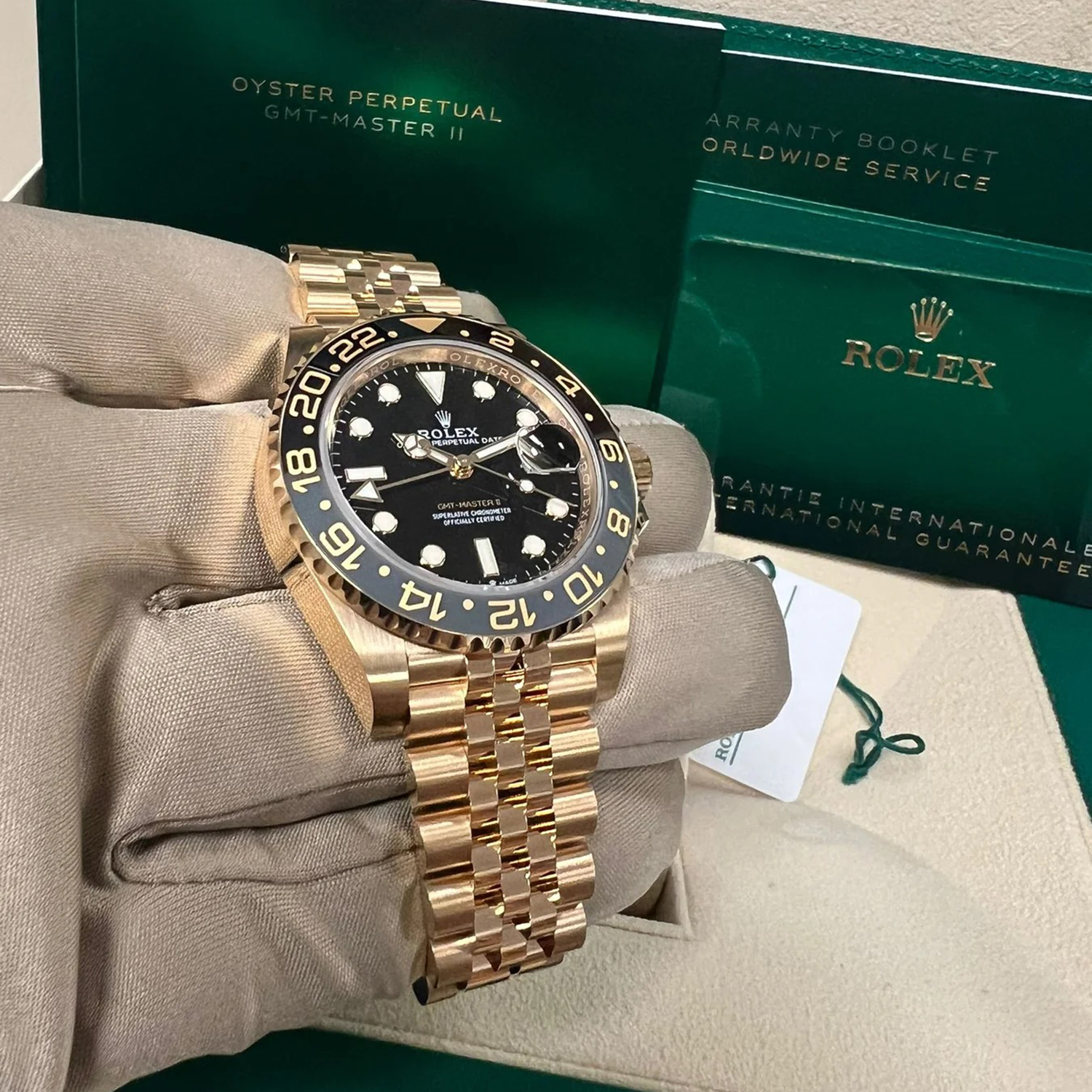 Rolex GMT-Master II NEW RELEASE 2023 Jubilee 18ct Yellow Gold 126718GRNR-0001 - LITELUX