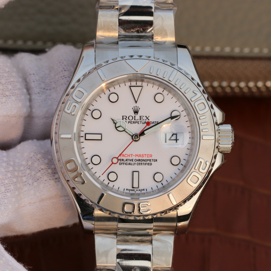 Yacht Master 1 Pure Silver ( Black & White Dial ) Stainless Steel 40mm - LITELUX