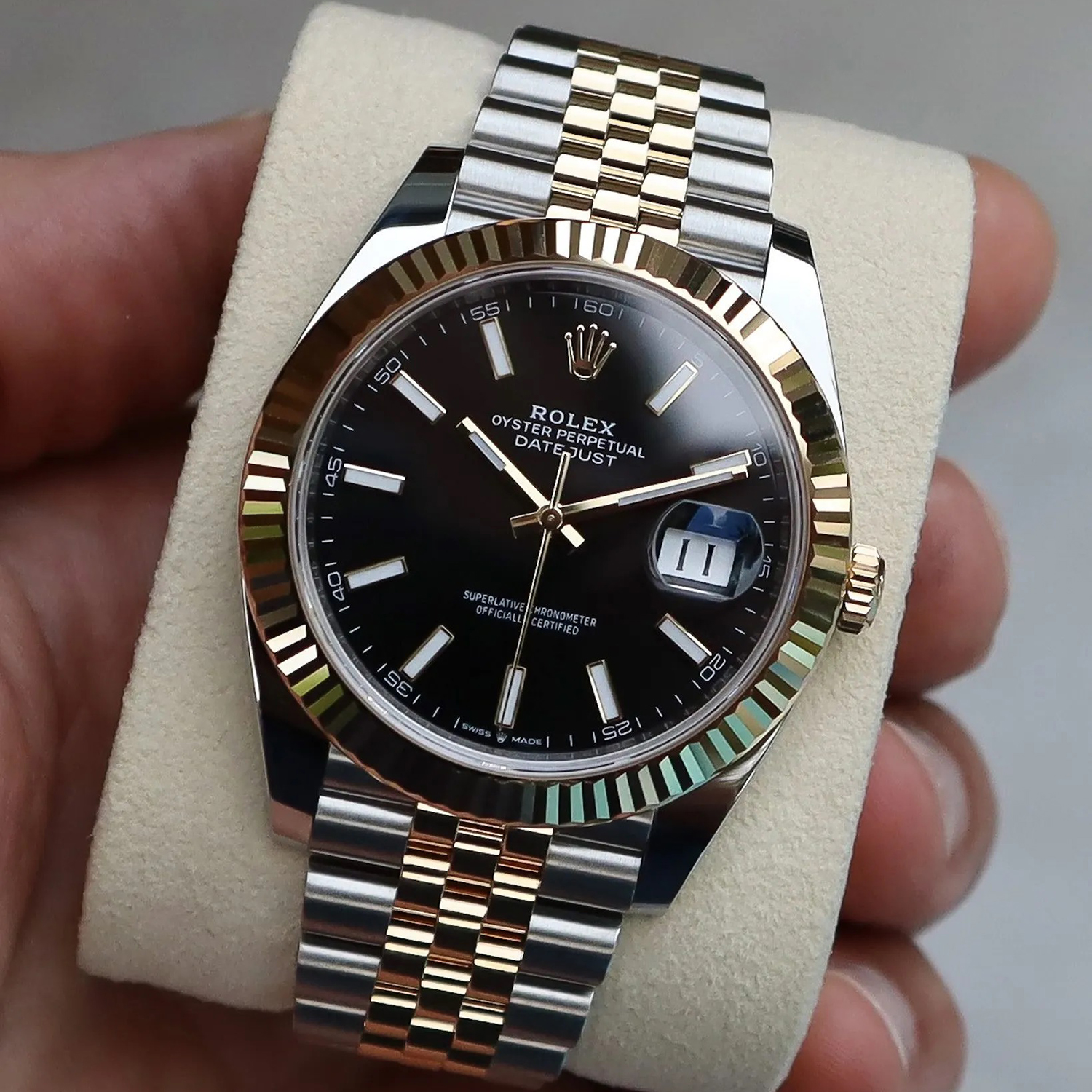 Rolex Datejust 41 Two Tone Oystersteel and yellow gold Black Dial 126333-0014 - LITELUX