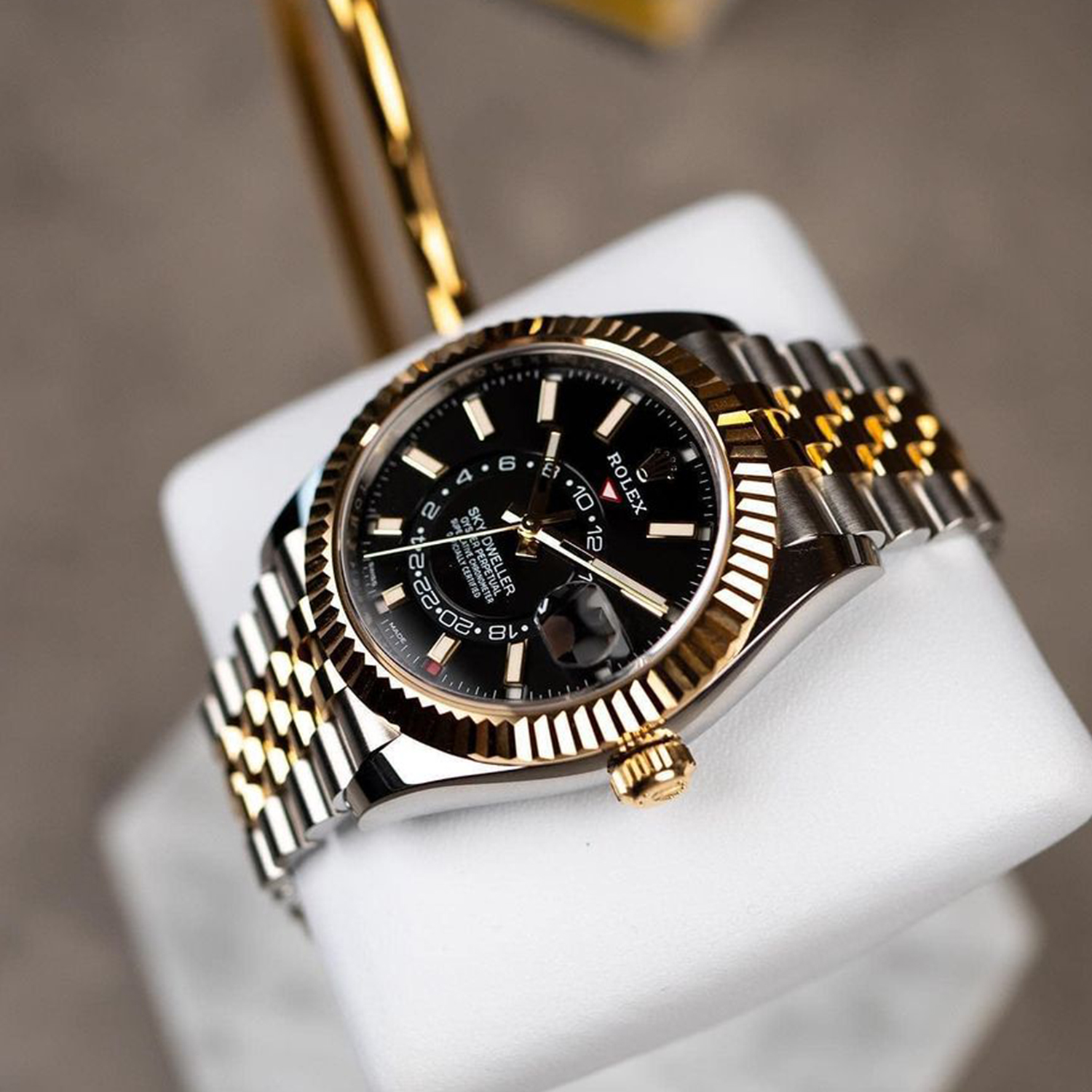 Rolex Sky-Dweller Black Dial Two-Tone 42mm 326933-0005 Unworn - LITELUX