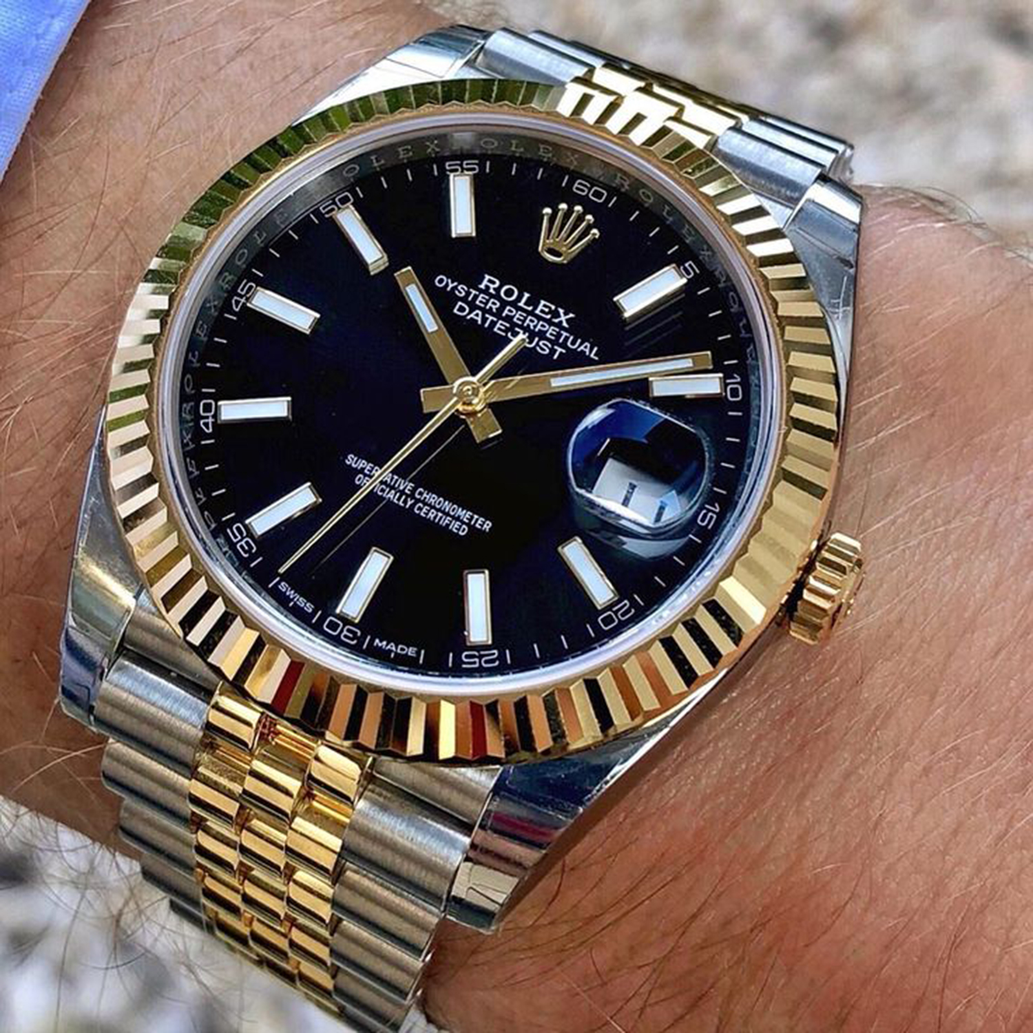 Rolex Datejust 41 Two Tone Oystersteel and yellow gold Black Dial 126333-0014 - LITELUX