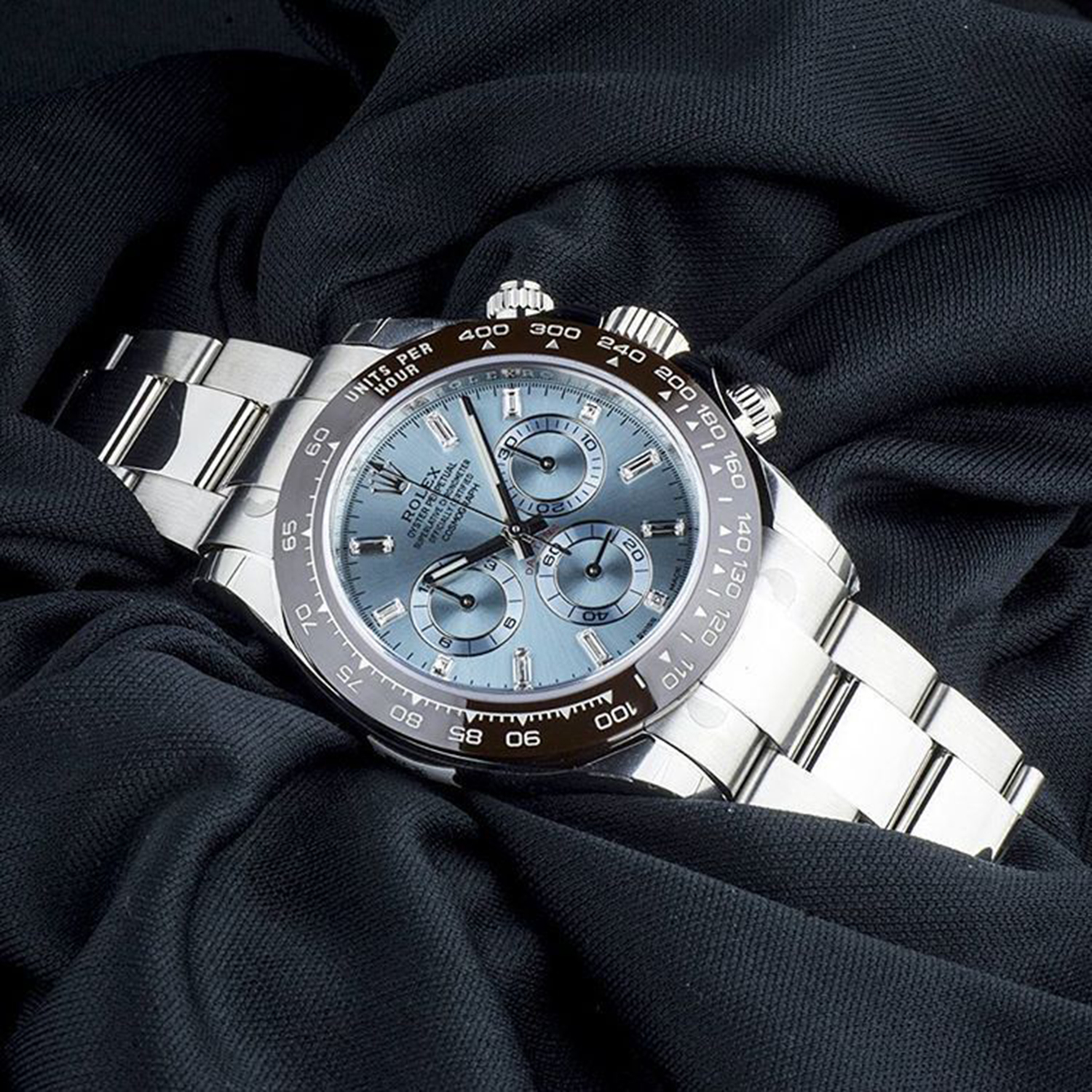 Rolex Cosmograph Daytona 40mm Platinum Ice-Blue Dial m116506-0002 Unworn - LITELUX