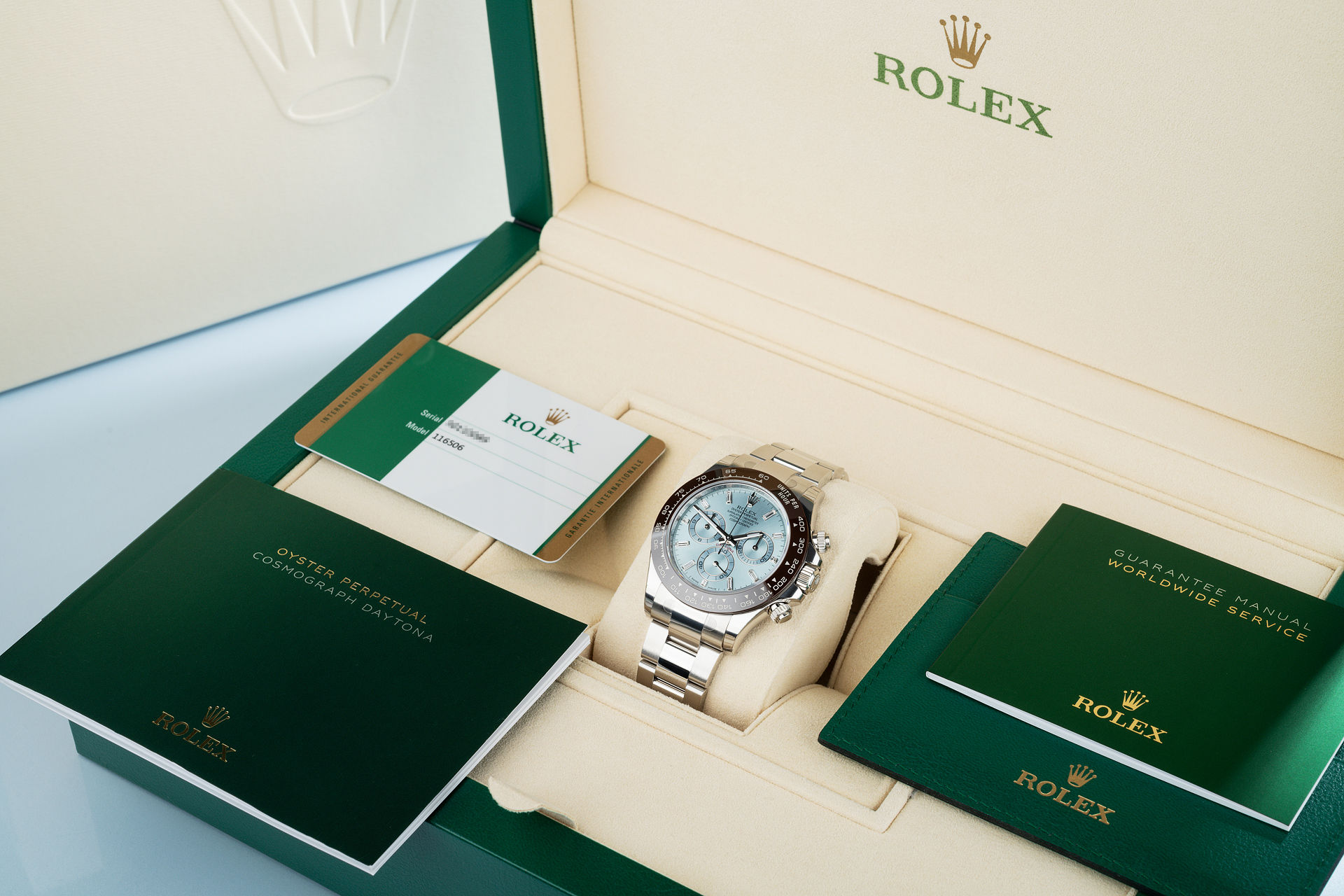 Rolex Cosmograph Daytona 40mm Platinum Ice-Blue Dial m116506 Series - LITELUX