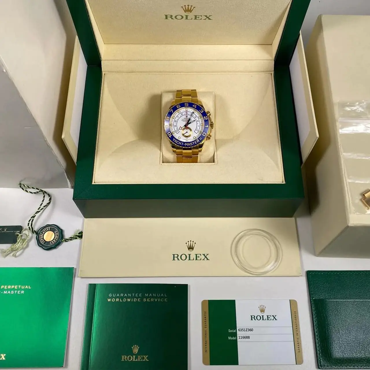 Rolex Yacht-Master II Yellow Gold 44mm 116688-0002 Unworn - LITELUX