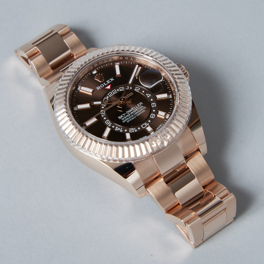 ROLEX Sky-Dweller 42mm Brown Dial Rose Gold Men's Watch M326935-0006 - LITELUX