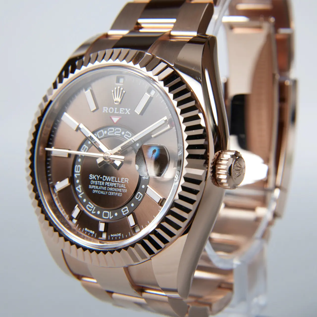 ROLEX Sky-Dweller 42mm Brown Dial Rose Gold Men's Watch M326935-0006 - LITELUX
