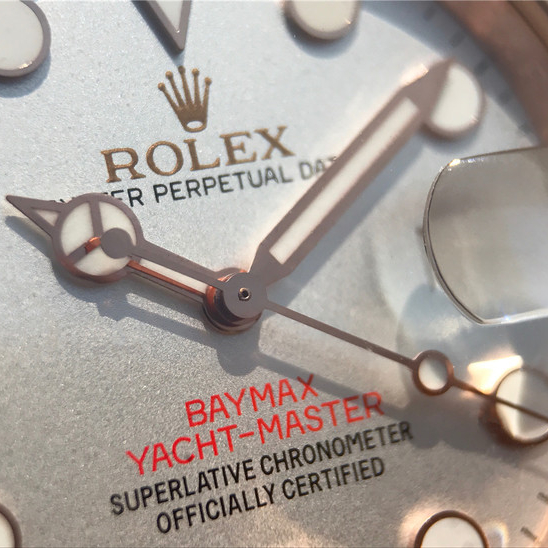 Yacht-Master 1 Baymax Rose Gold Mix White Rubber Strap 40mm - LITELUX