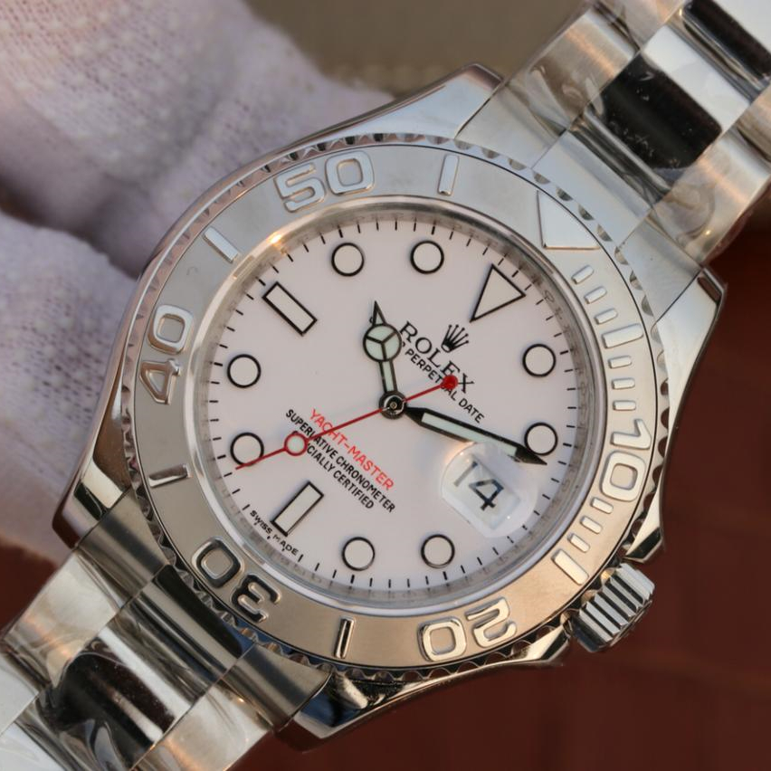 Yacht Master 1 Pure Silver ( Black & White Dial ) Stainless Steel 40mm - LITELUX