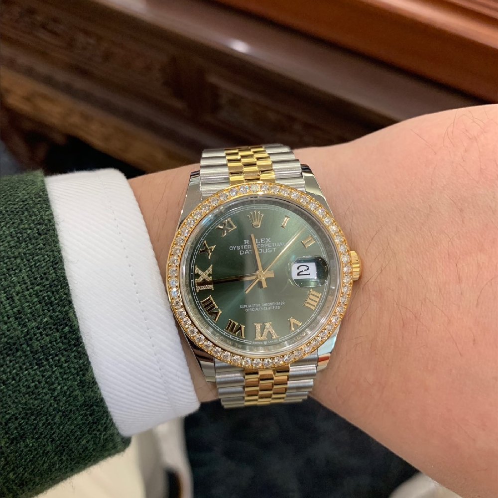 Rolex DATEJUST 36mm Oystersteel yellow gold and diamonds m126283rbr - LITELUX