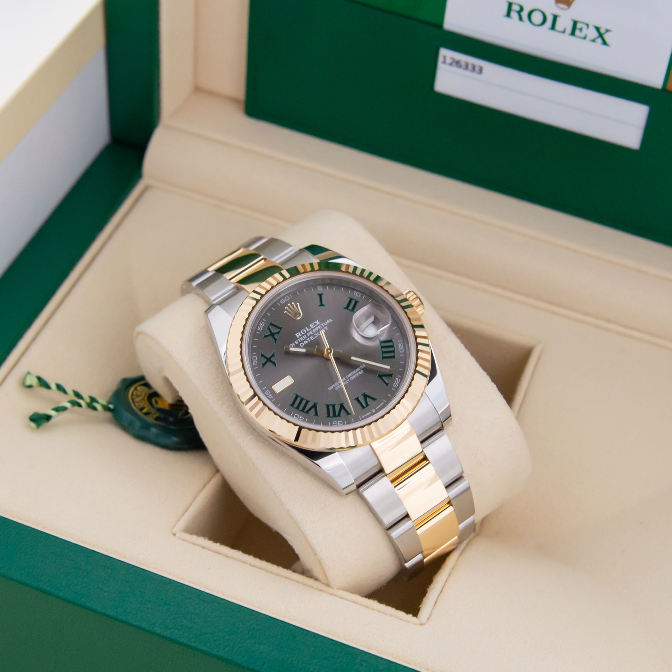 Rolex Oyster Perpetual Datejust 41 Two-tone Wimbledon Watch 126333-0019 Unworn - LITELUX