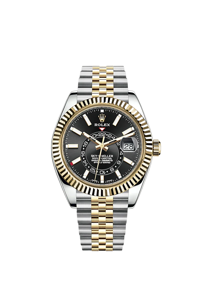 Rolex Sky-Dweller Black Dial Two-Tone 42mm 326933-0005 Unworn - LITELUX
