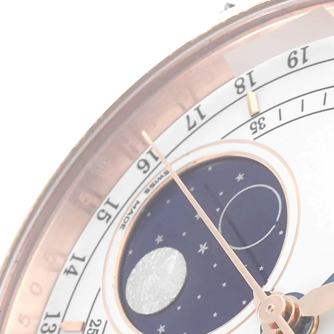 Rolex Cellini Moonphase White Dial Rose Gold 39mm Mens Watch 50535 Ne - LITELUX