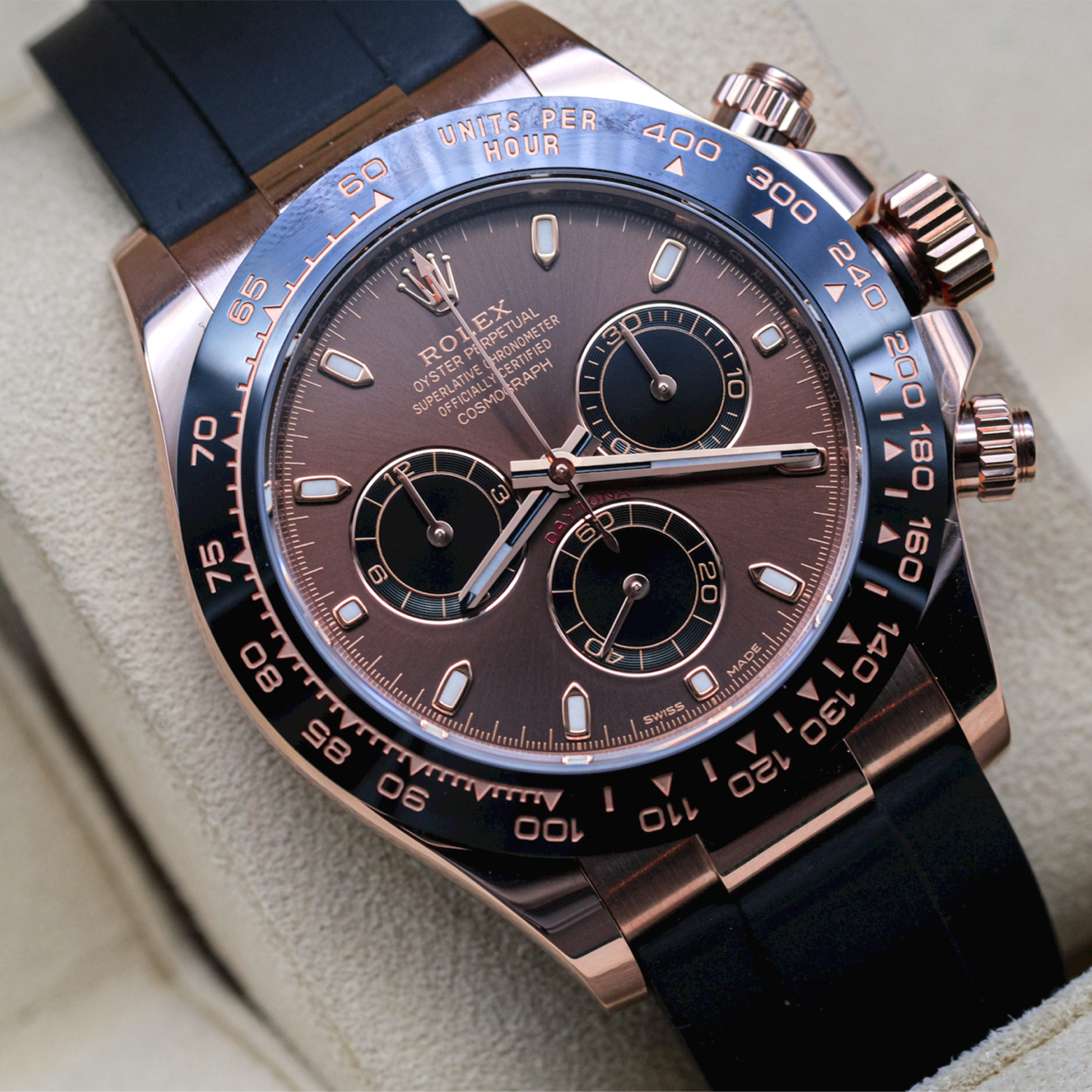 Rolex Cosmograph Daytona Everose Gold Chocolate Oysterflex M116515LN-0041 - LITELUX