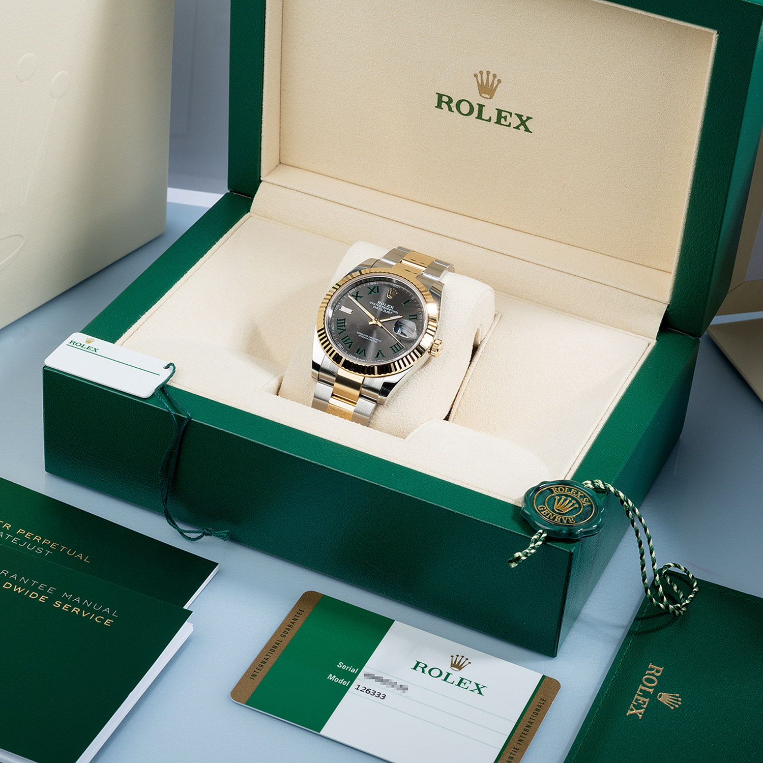 Rolex Oyster Perpetual Datejust 41 Two-tone Wimbledon Watch 126333-0019 Unworn - LITELUX