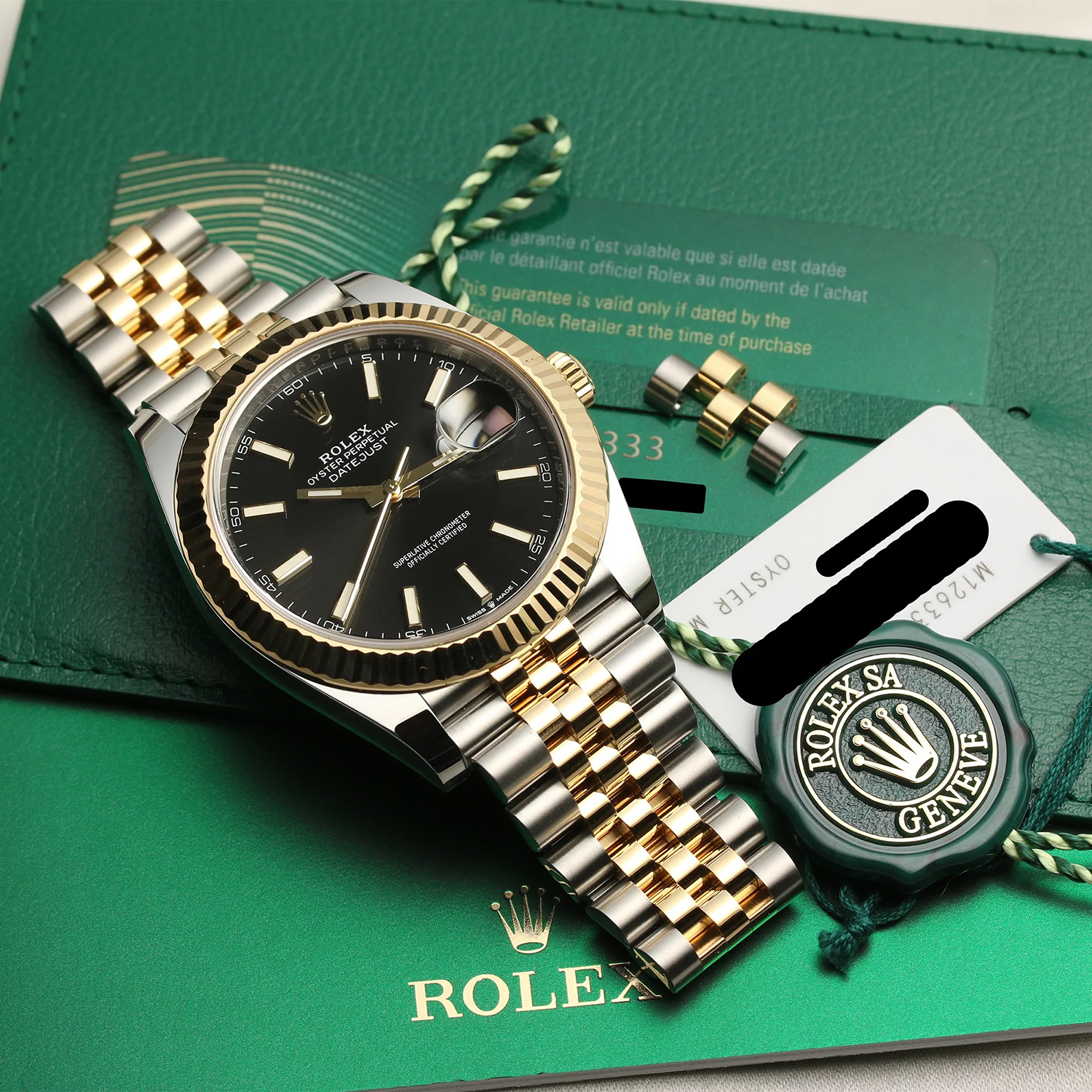 Rolex Datejust 41 Two Tone Oystersteel and yellow gold Black Dial 126333-0014 - LITELUX