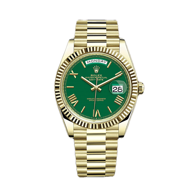 ROLEX 228238 DAY-DATE 40MM PRESIDENT 18K YELLOW GOLD SILVER ROMAN DIAL - LITELUX