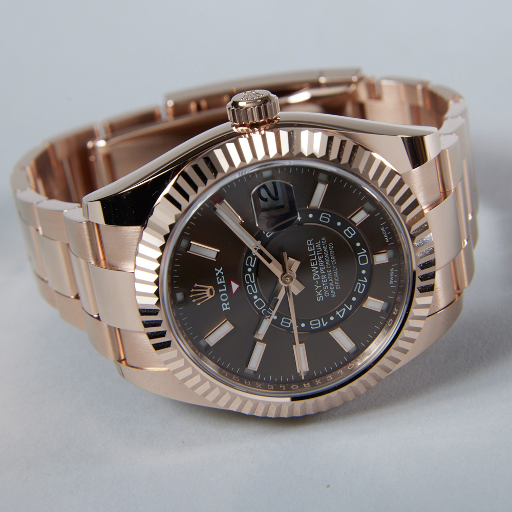 ROLEX Sky-Dweller 42mm Brown Dial Rose Gold Men's Watch M326935-0006 - LITELUX