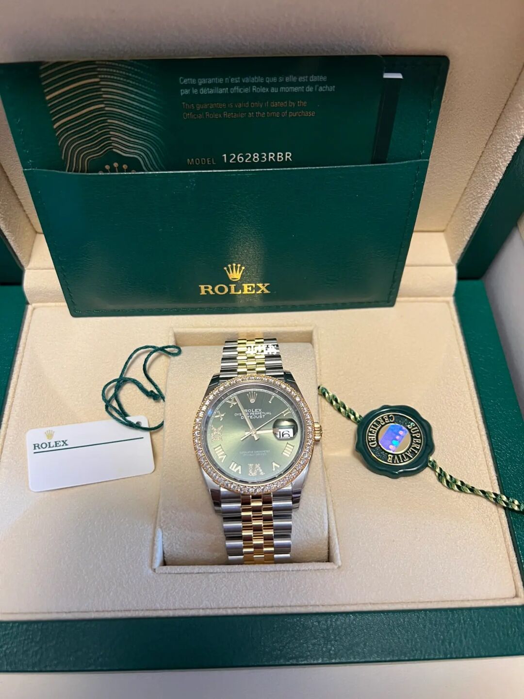 Rolex DATEJUST 36mm Oystersteel yellow gold and diamonds m126283rbr - LITELUX