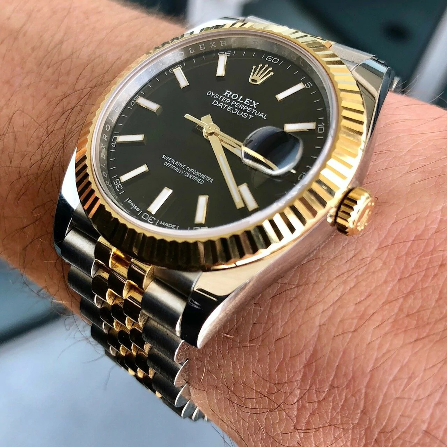 Rolex Datejust 41 Two Tone Oystersteel and yellow gold Black Dial 126333-0014 - LITELUX