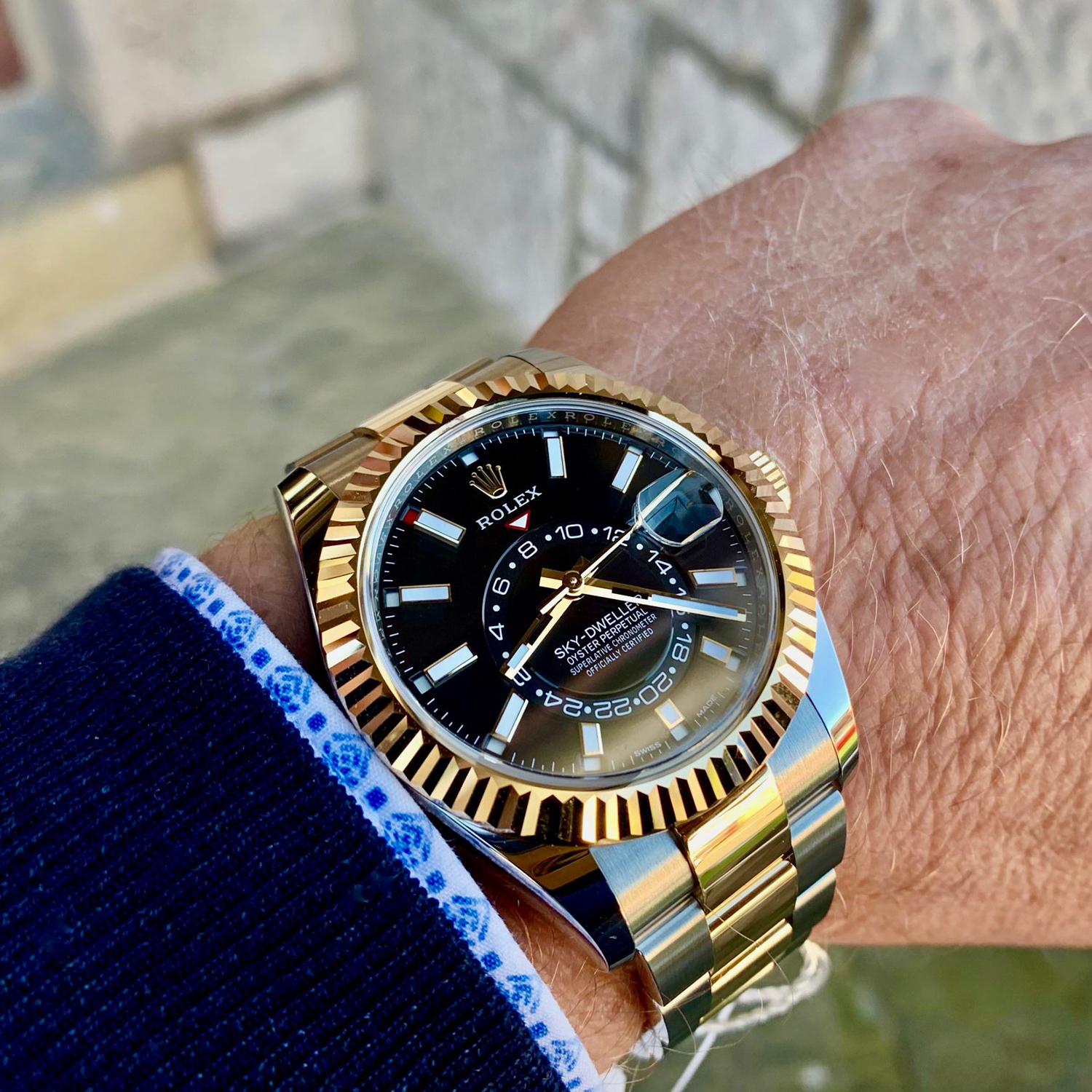 Rolex Sky-Dweller Black Dial Two-Tone 42mm 326933-0005 Unworn - LITELUX