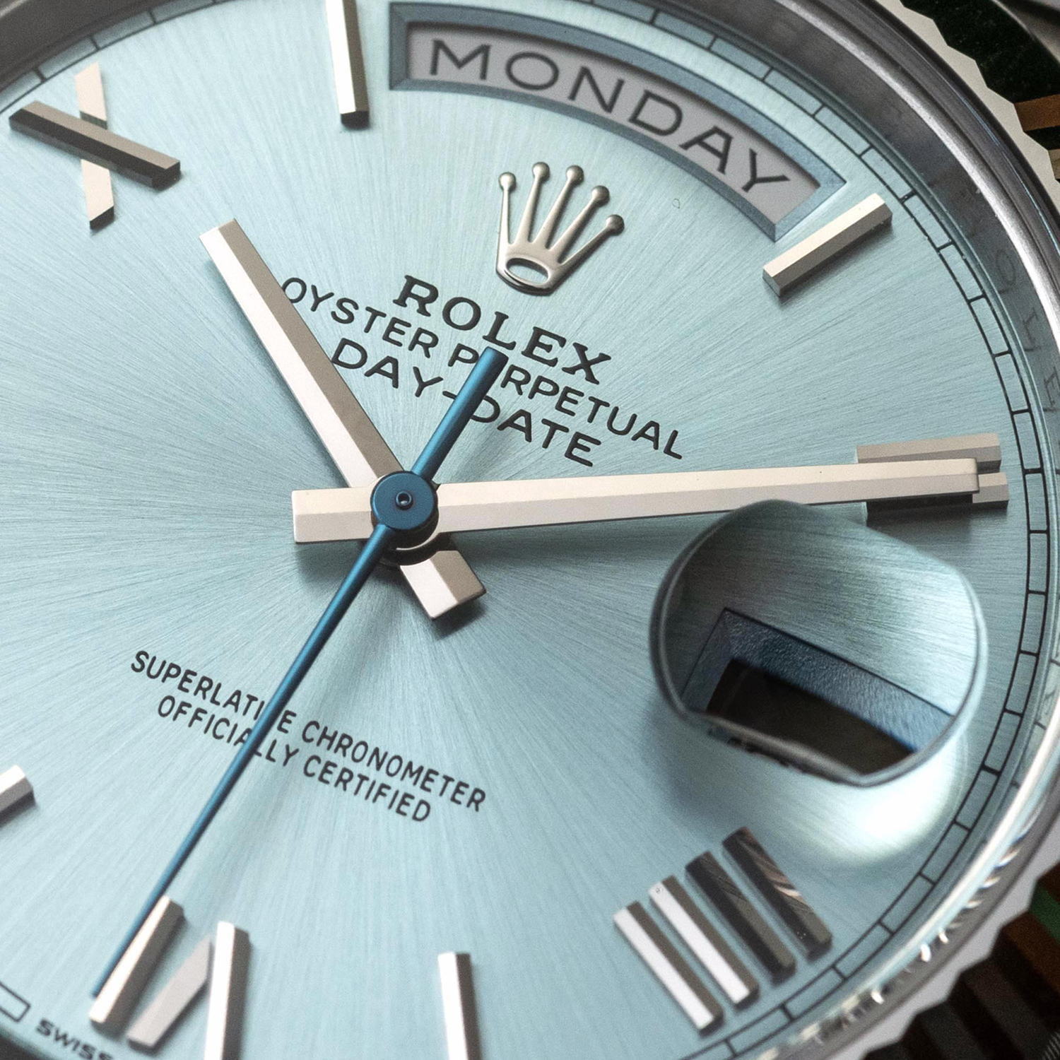 Rolex Oyster Perpetual Day-Date President 40mm in Platinum with Ice-Blue Dial Men's Watch 228236-0012 Unworn - LITELUX