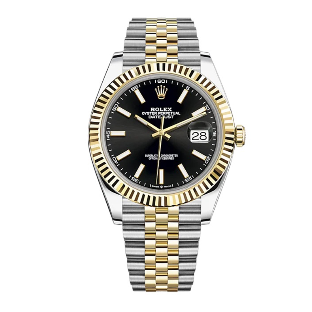 Rolex Datejust 41 Two Tone Oystersteel and yellow gold Black Dial 126333-0014 - LITELUX