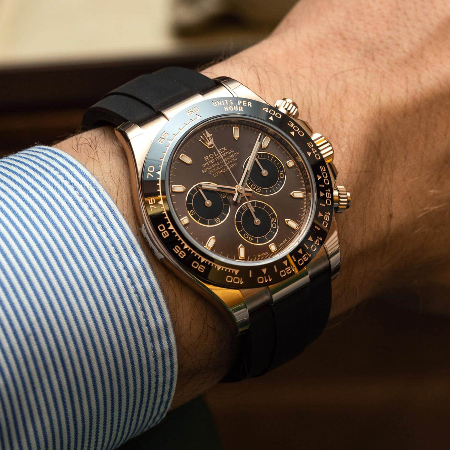 Rolex Cosmograph Daytona Everose Gold Chocolate Oysterflex M116515LN-0041 - LITELUX