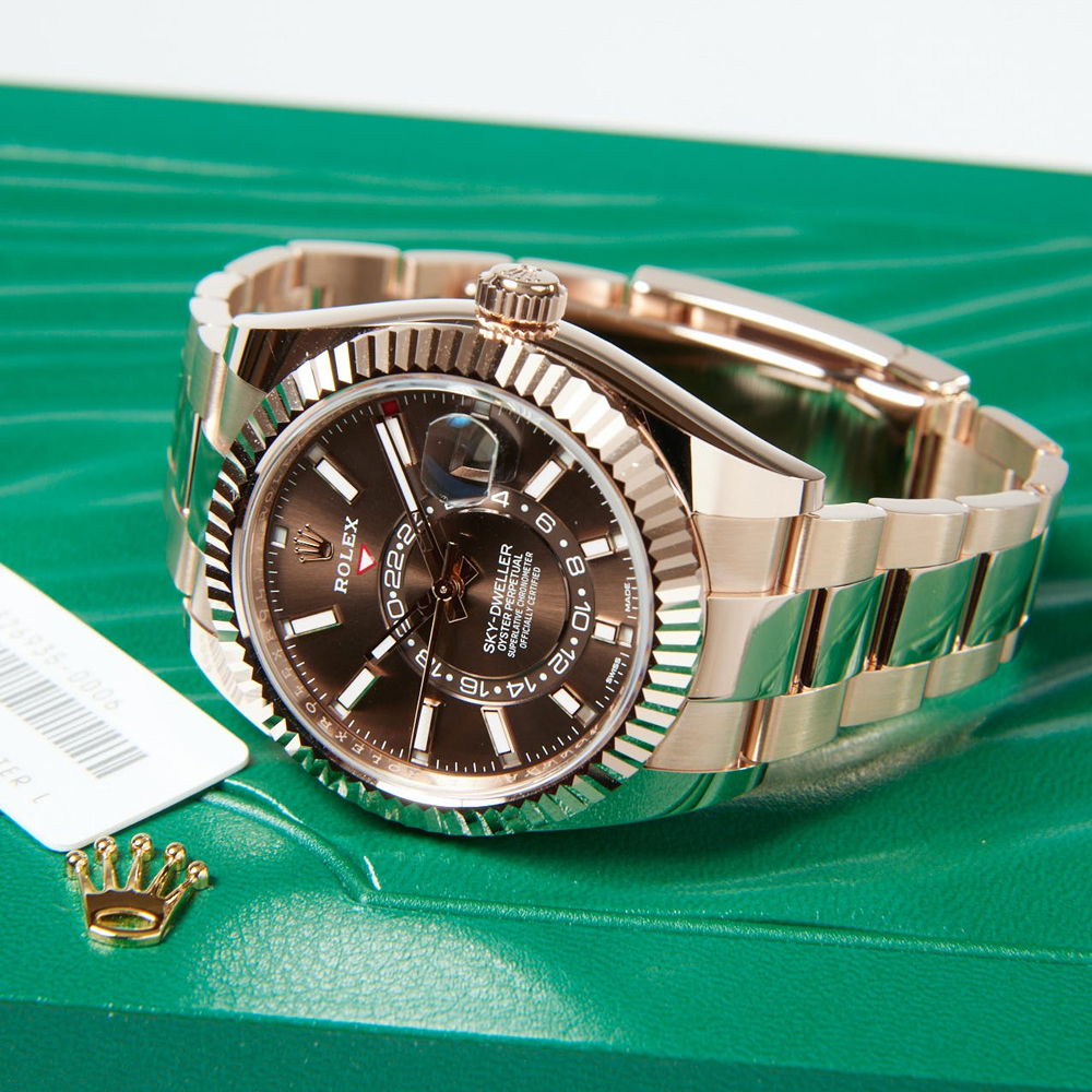 ROLEX Sky-Dweller 42mm Brown Dial Rose Gold Men's Watch M326935-0006 - LITELUX