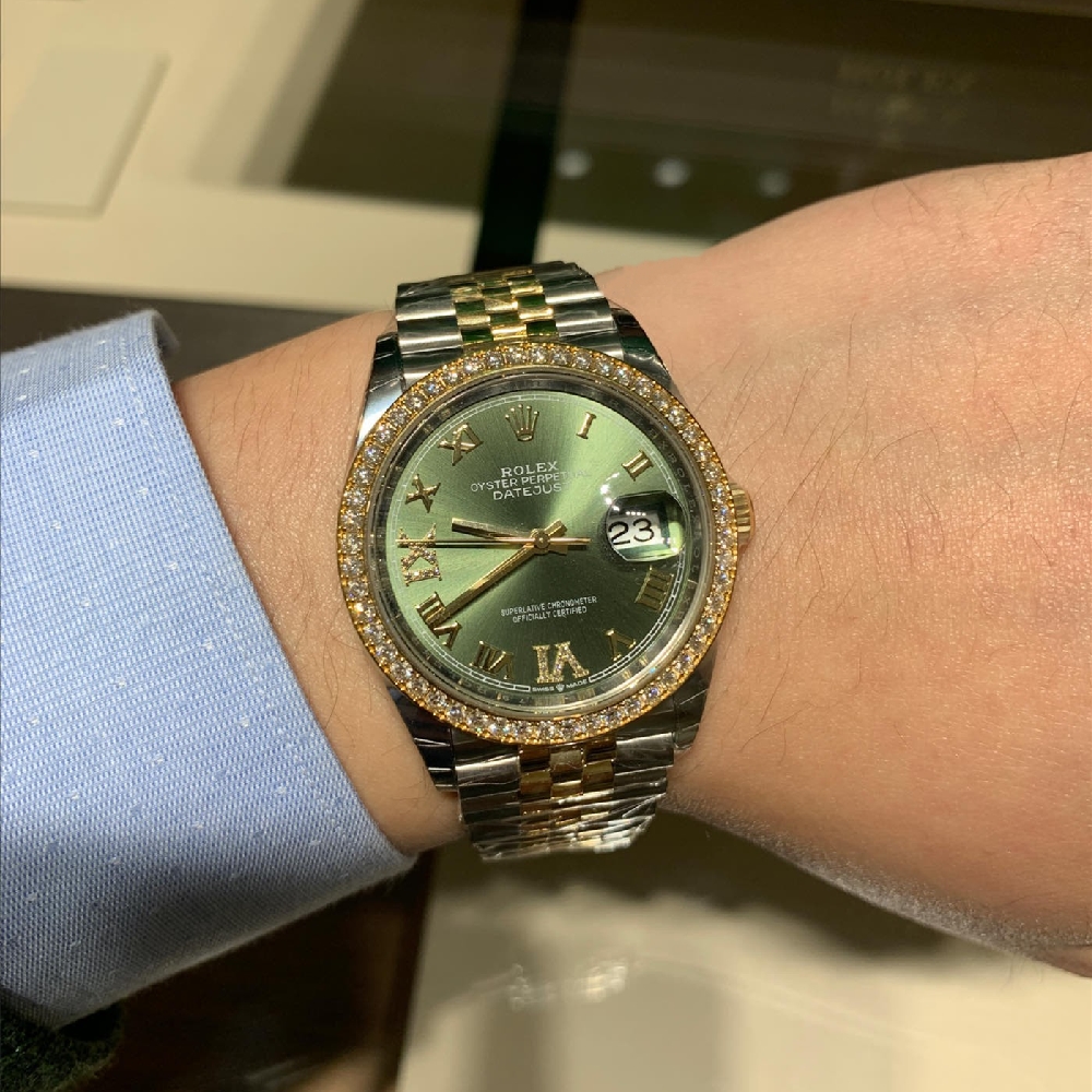 Rolex DATEJUST 36mm Oystersteel yellow gold and diamonds m126283rbr - LITELUX