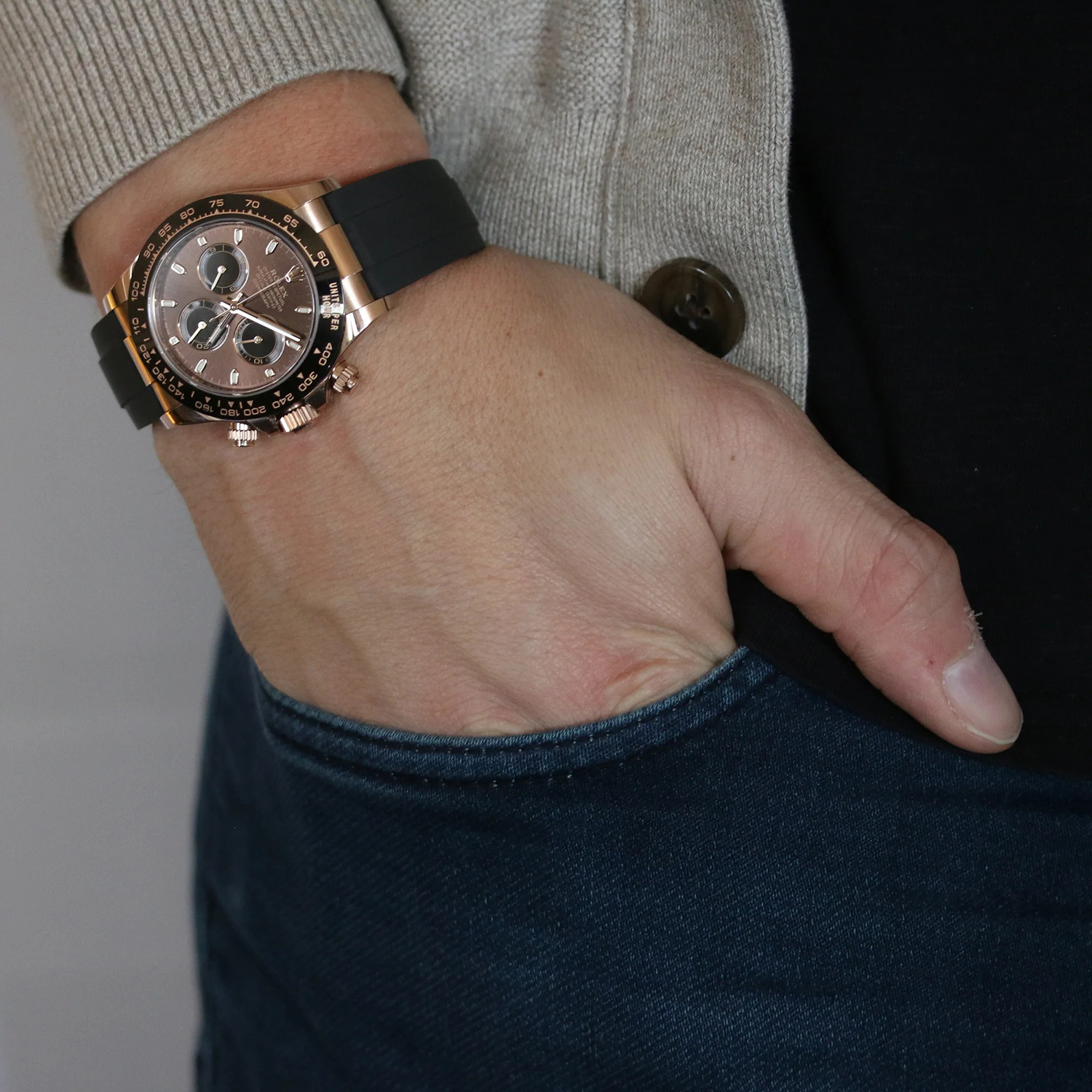 Rolex Cosmograph Daytona Everose Gold Chocolate Oysterflex M116515LN-0041 - LITELUX