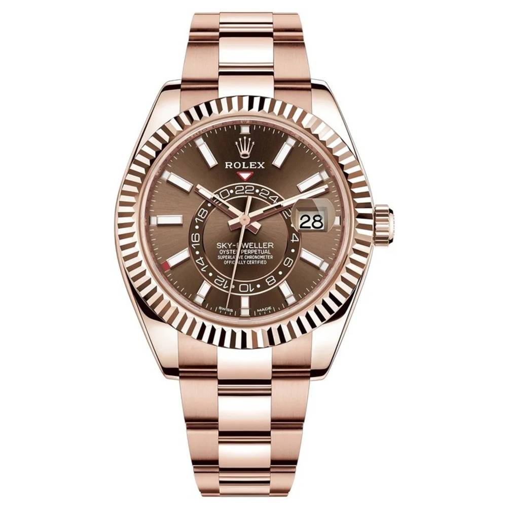 ROLEX Sky-Dweller 42mm Brown Dial Rose Gold Men's Watch M326935-0006 - LITELUX