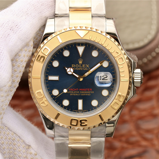 Yacht-Master 1 Goldmix ( Gold & Blue Dial ) Stainless Steel 40mm - LITELUX