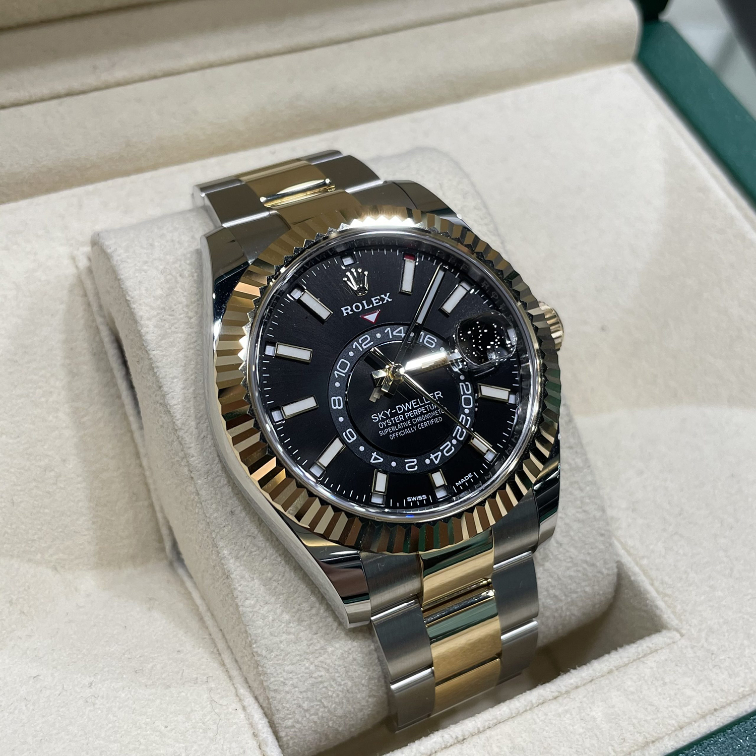 Rolex Sky-Dweller Black Dial Two-Tone 42mm 326933-0005 Unworn - LITELUX