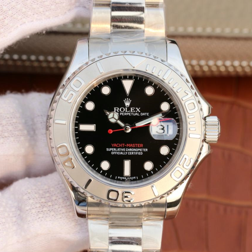 Yacht Master 1 Pure Silver ( Black & White Dial ) Stainless Steel 40mm - LITELUX
