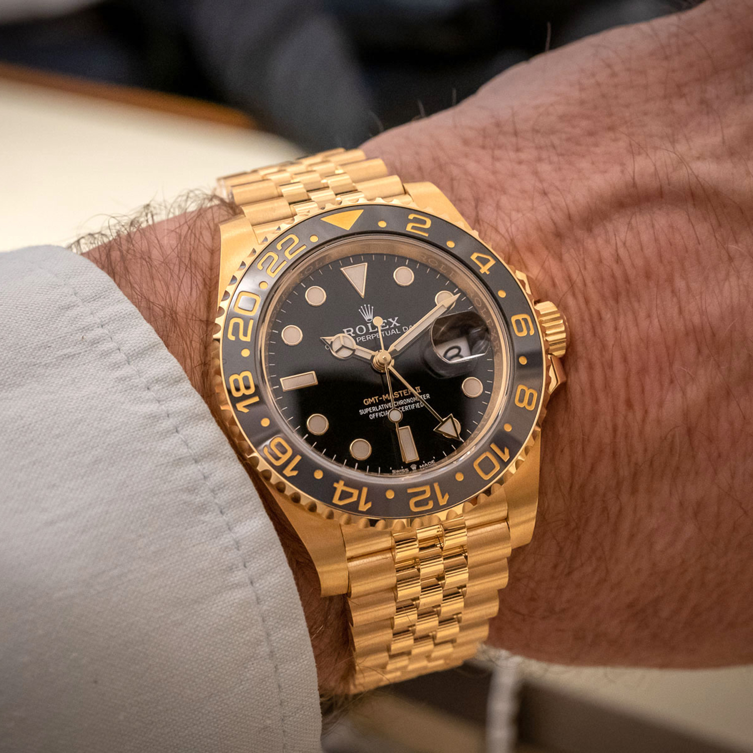 Rolex GMT-Master II NEW RELEASE 2023 Jubilee 18ct Yellow Gold 126718GRNR-0001 - LITELUX