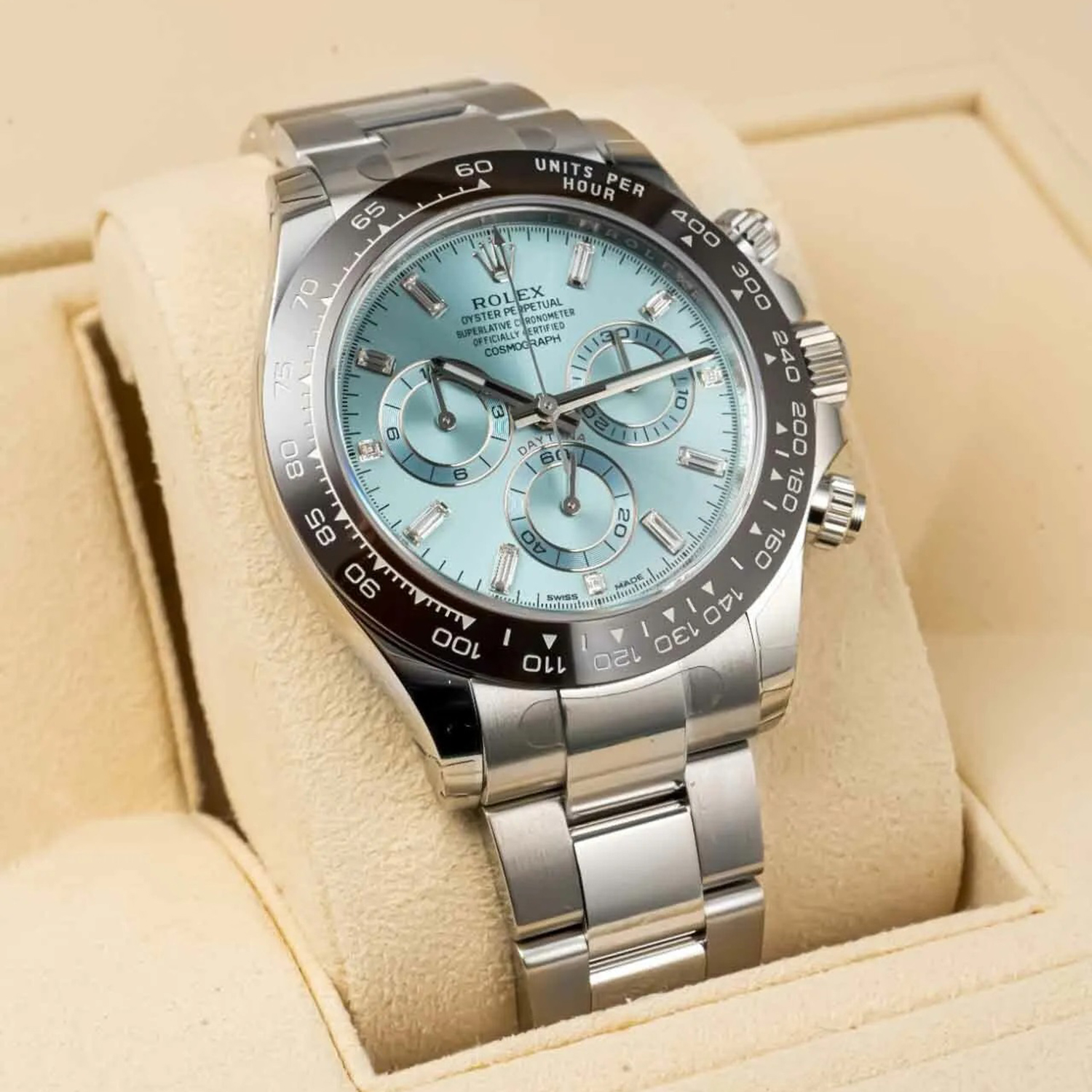 Rolex Cosmograph Daytona 40mm Platinum Ice-Blue Dial m116506-0002 Unworn - LITELUX