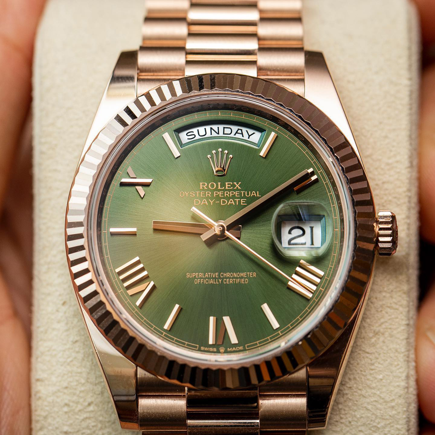 Rolex Day-Date President 40mm 18ct Everose Gold 228235-0025 Unworn - LITELUX