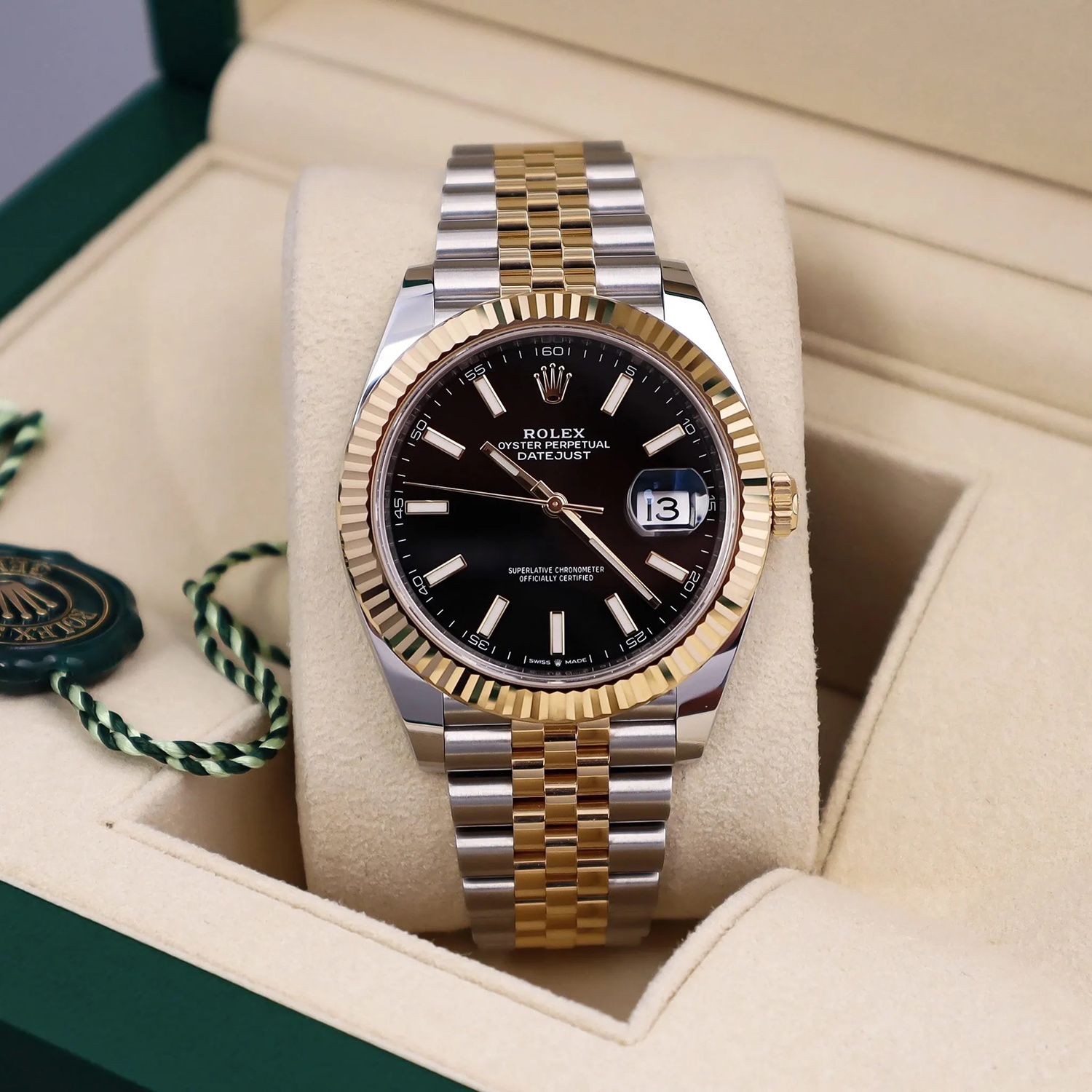 Rolex Datejust 41 Two Tone Oystersteel and yellow gold Black Dial 126333-0014 - LITELUX