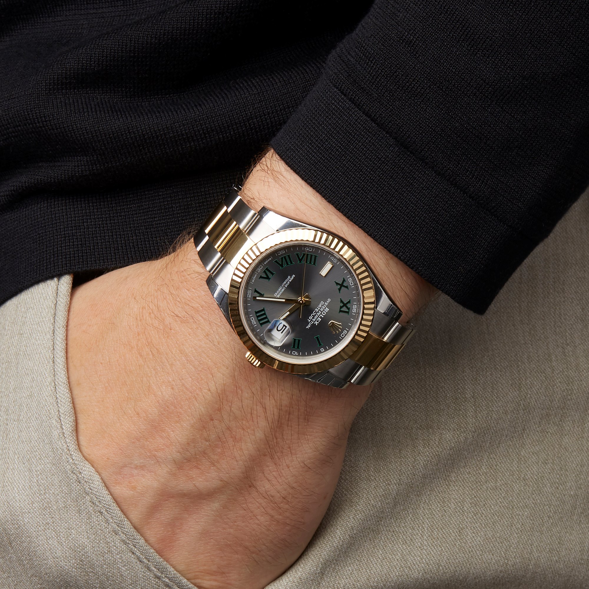 Rolex Oyster Perpetual Datejust 41 Two-tone Wimbledon Watch 126333-0019 Unworn - LITELUX