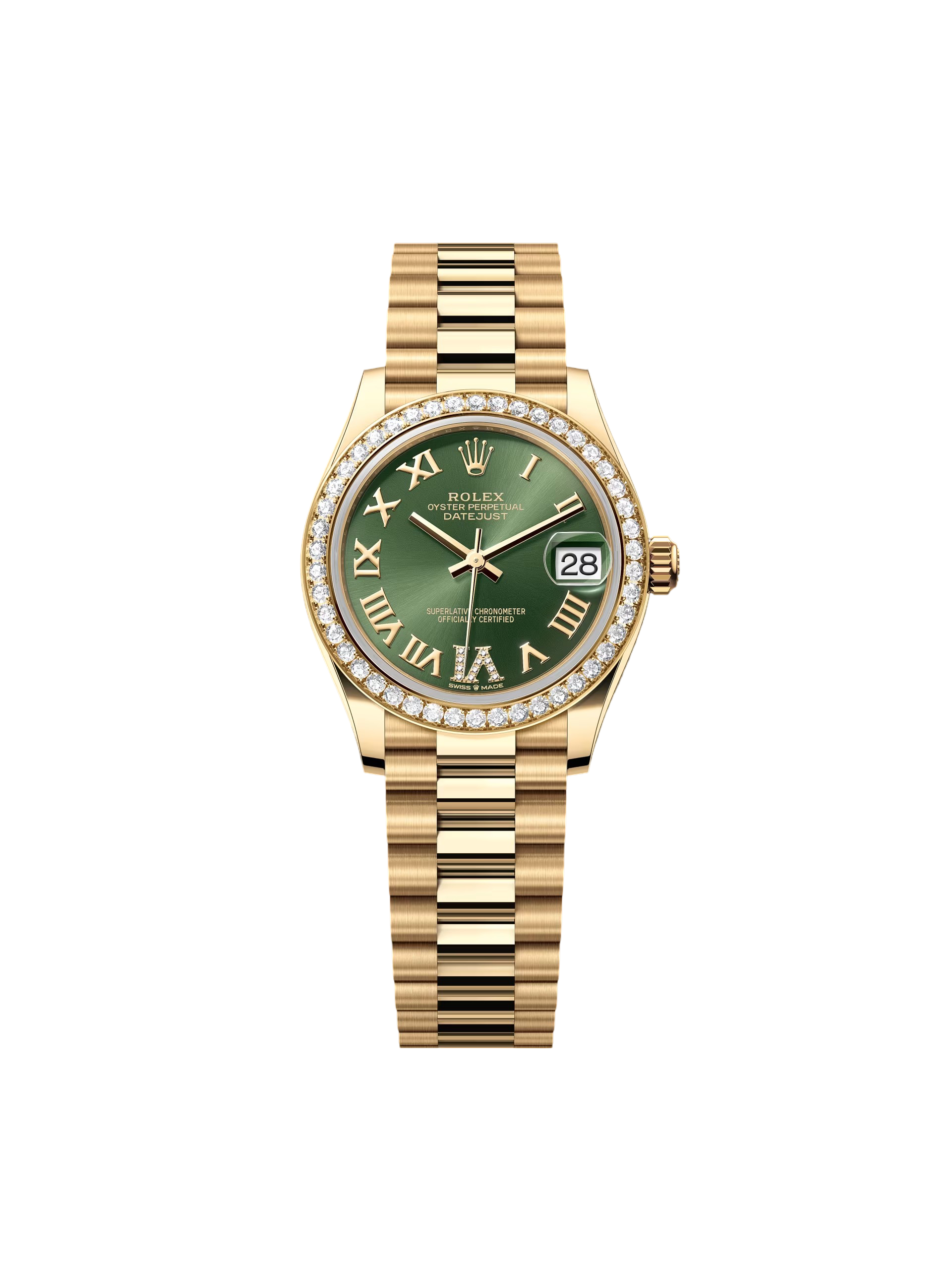 RLX Datejust m278288RBR-0024 Olive Green 31mm Dial President Bracelet Watch - LITELUX