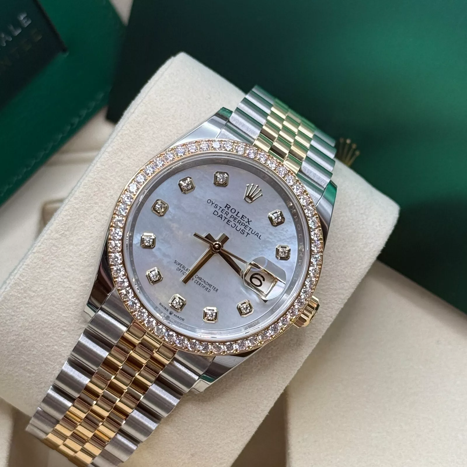 RLX Datejust 36mm 126283 White Mother-of-Pearl Dial Jubilee Bracelet Watch - LITELUX