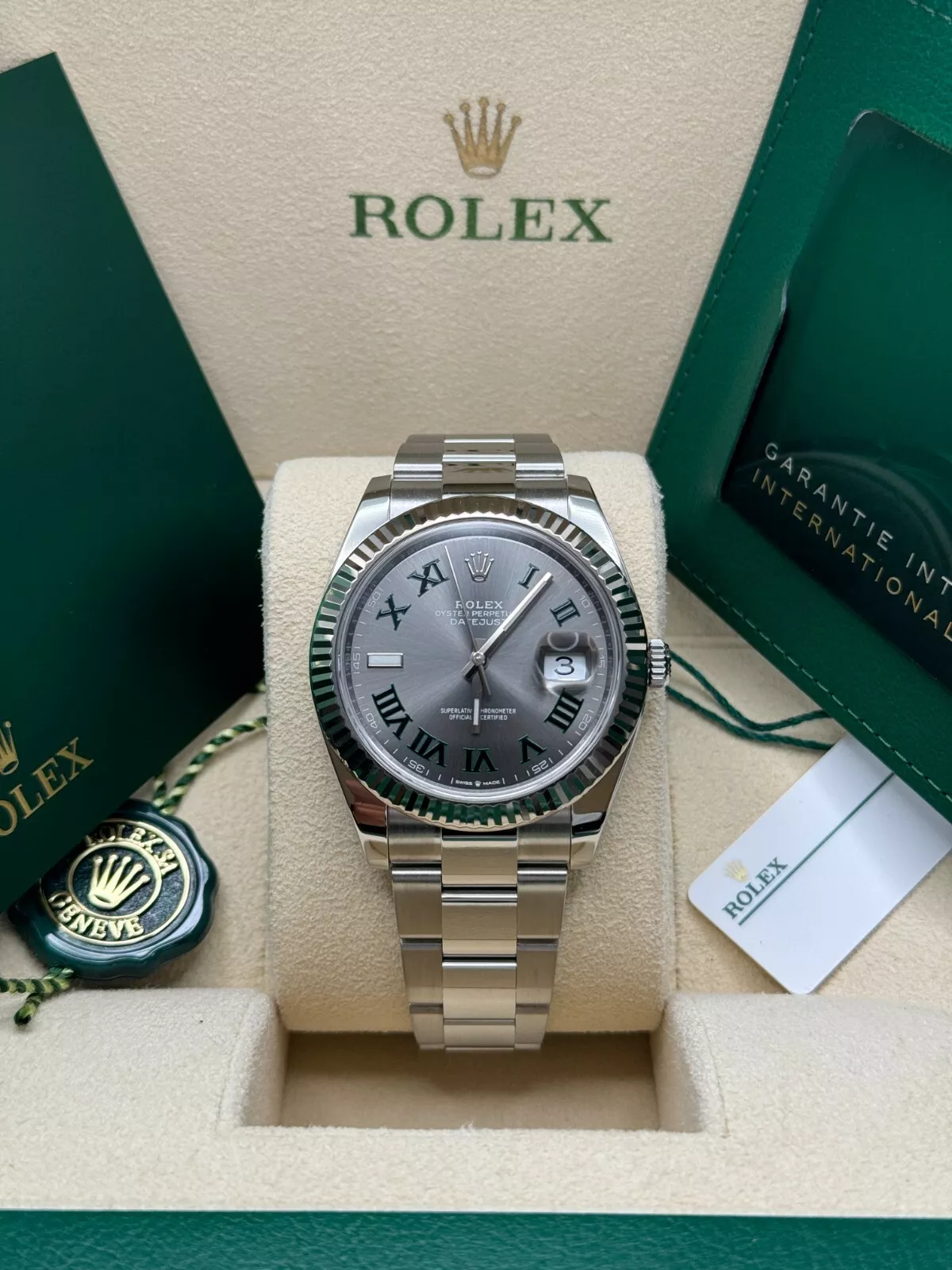 RLX Datejust 41mm 126334 Slate Roman Jubilee Stainless Steel Mens Watch - LITELUX