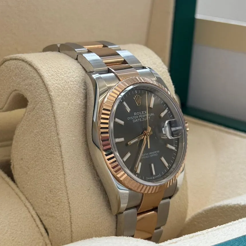 RLX Datejust 36mm 126231 Slate/Gray Dial Oystersteel and 18K Rose gold Oyster Bracelet - LITELUX