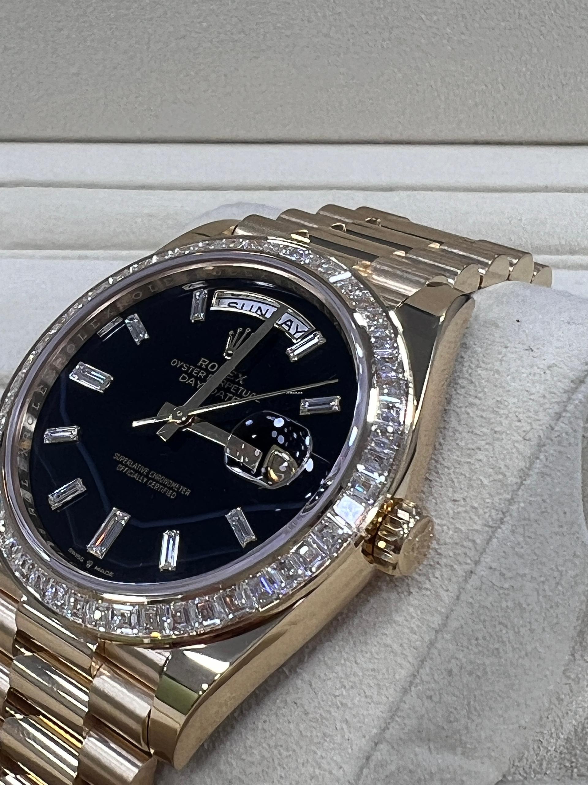 RLX Day-Date 40mm 228398TBR-0038 Onyx Dial President Watch - LITELUX