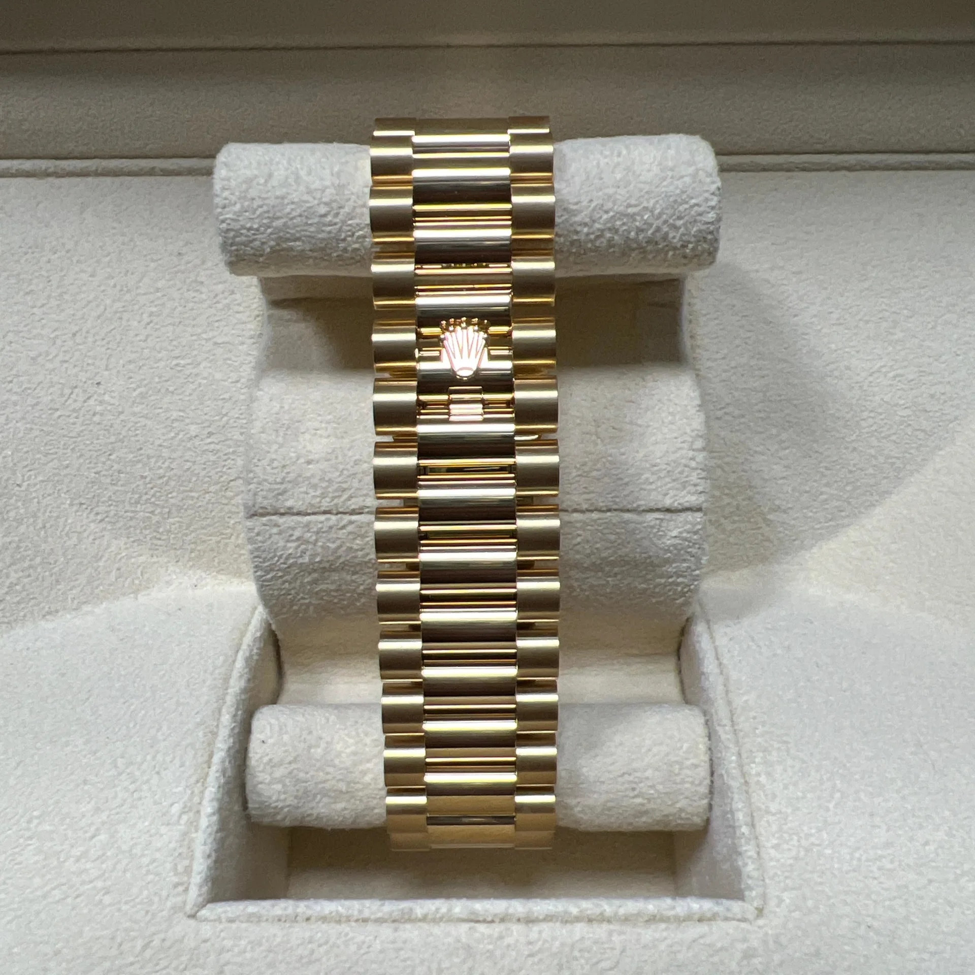 RLX Day-Date 40mm White Mother-of-Pearl Dial President Watch 228348RBR-0046 - LITELUX
