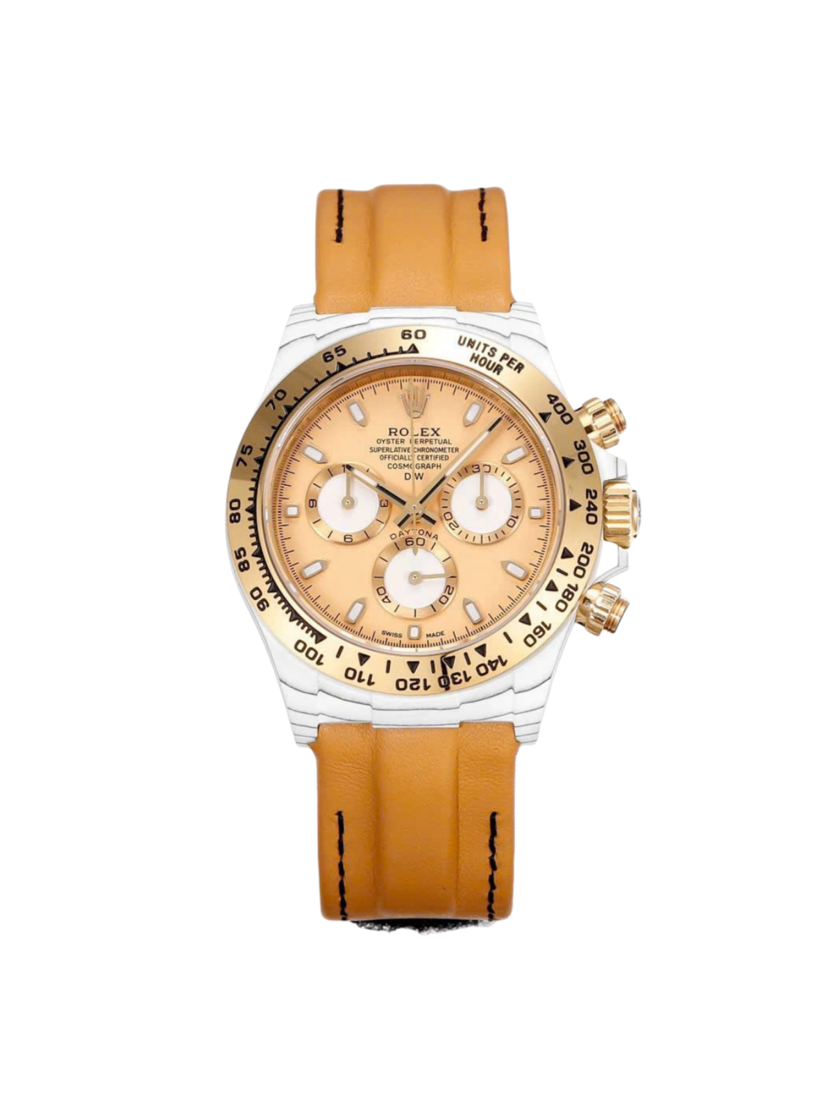 12A(Swiss movement)【Rolex Cosmograph Daytona DIW Golden Essence 40mm Replica 1:1 – Top Quality Version - LITELUX